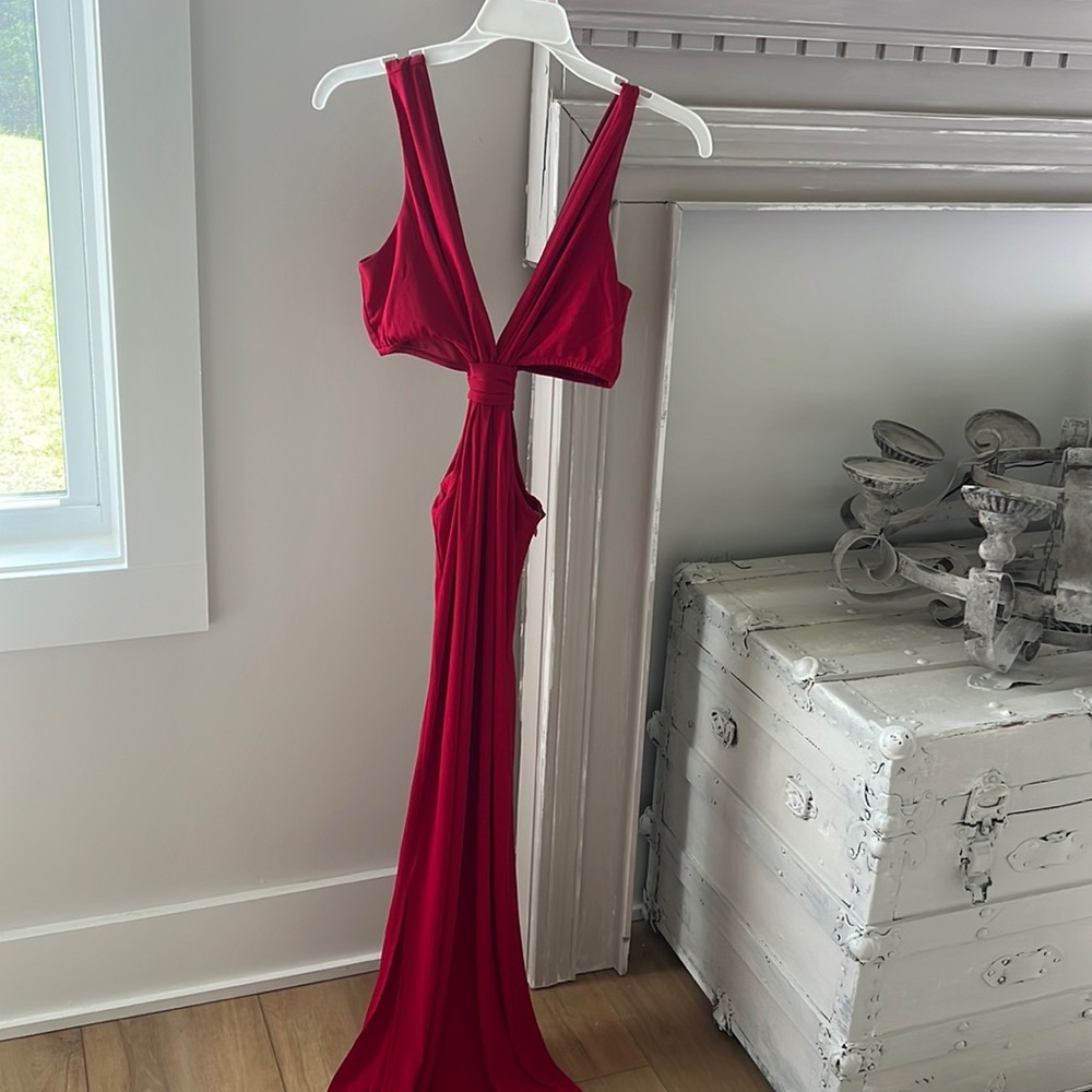 Red cut out dress kittenish